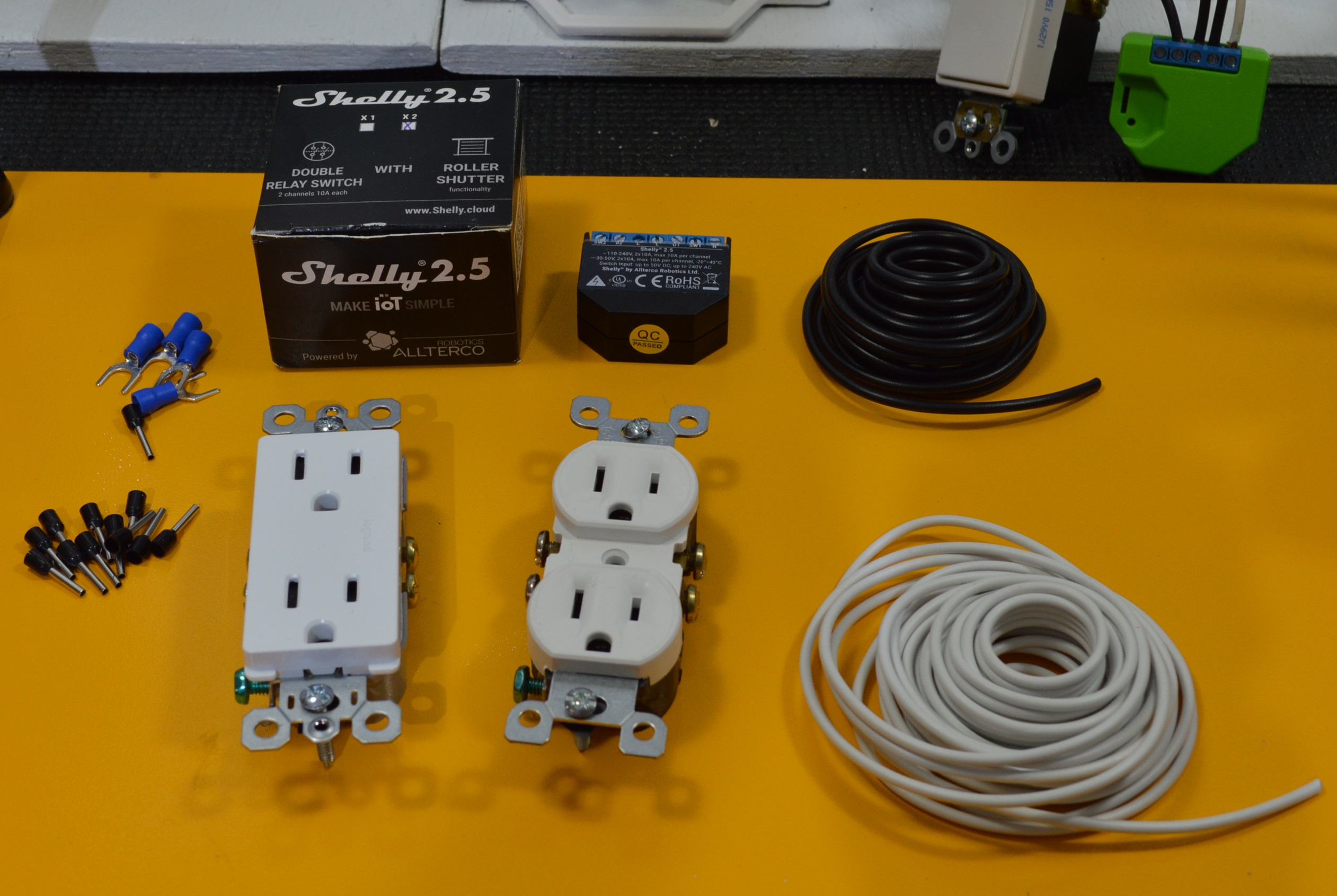 shelly 2.5 double relay switch with roller shutter